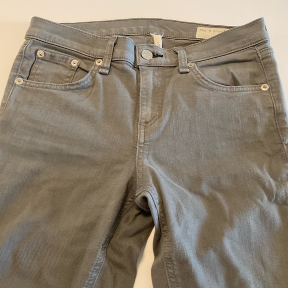 Rag & Bone Jeans, Grey, Mid Rise, Skinny, 5-Pocket, With Stretch, Size 26 - Picture 2 of 16